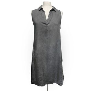 Super Comfy -  Grey Sleeveless Shirt Dress